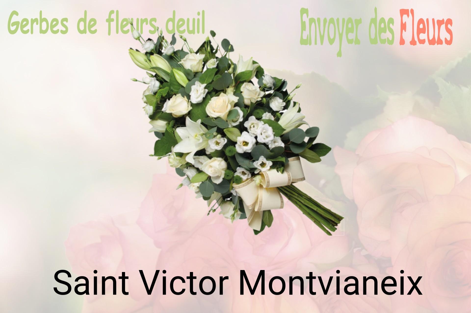 Gerbe de fleurs de deuil livrée à Saint-Victor-Montvianeix